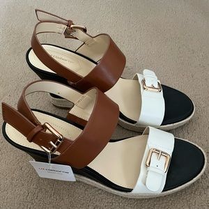 Liz Claiborne multi-color wedge, size 9.5. New/never worn